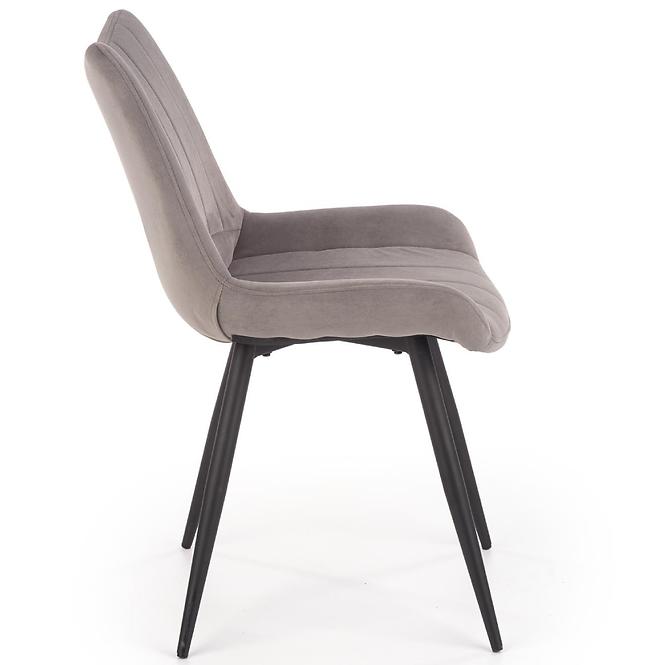 Stuhl K388 Stoff velvet/Metall Grau