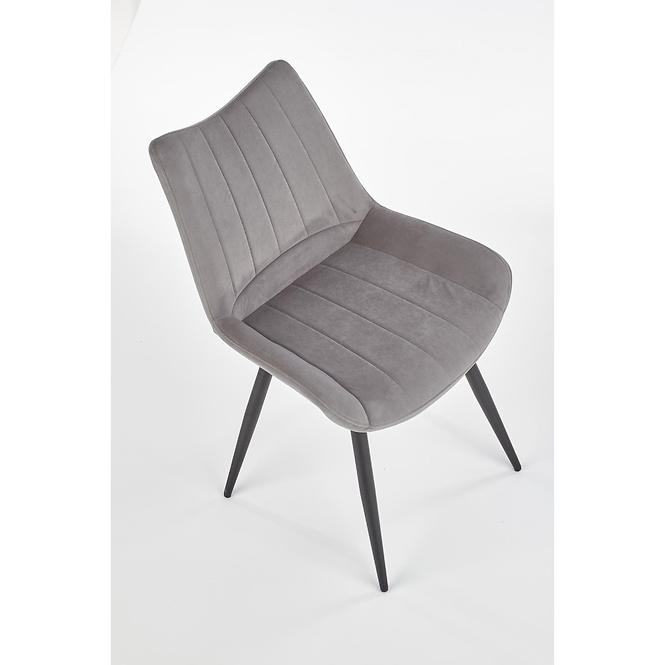 Stuhl K388 Stoff velvet/Metall Grau