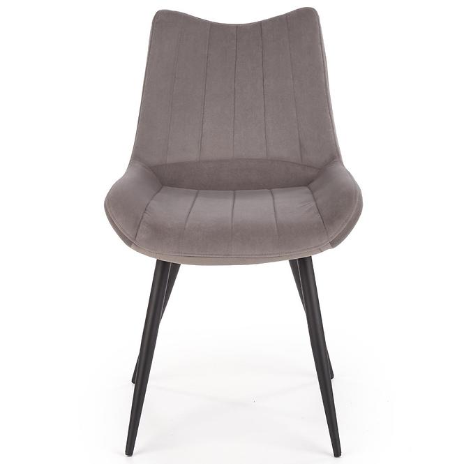 Stuhl K388 Stoff velvet/Metall Grau