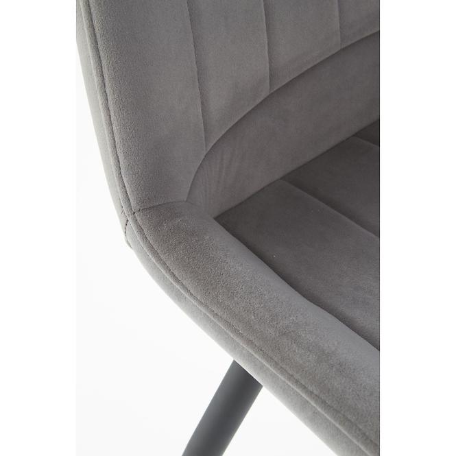 Stuhl K388 Stoff velvet/Metall Grau