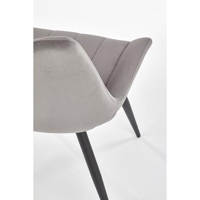 Stuhl K388 Stoff velvet/Metall Grau