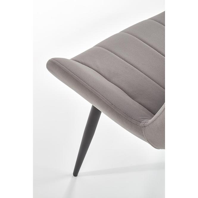 Stuhl K388 Stoff velvet/Metall Grau