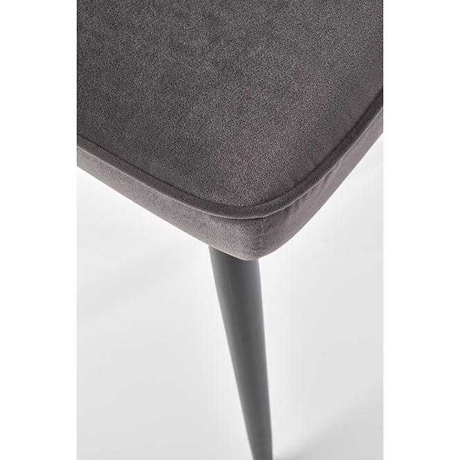 Stuhl K399 Stoff velvet/Metall Grau