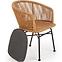 Stuhl K400 Rattan/Metall/Stoff Natural/Grau,3