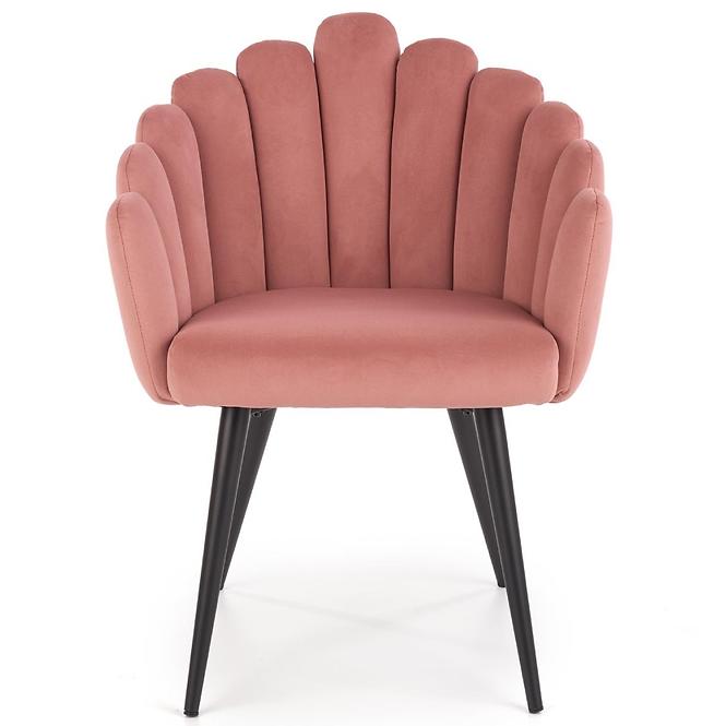 Stuhl K410 Stoff velvet/Metall rosa