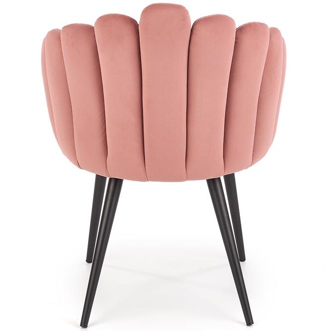 Stuhl K410 Stoff velvet/Metall rosa