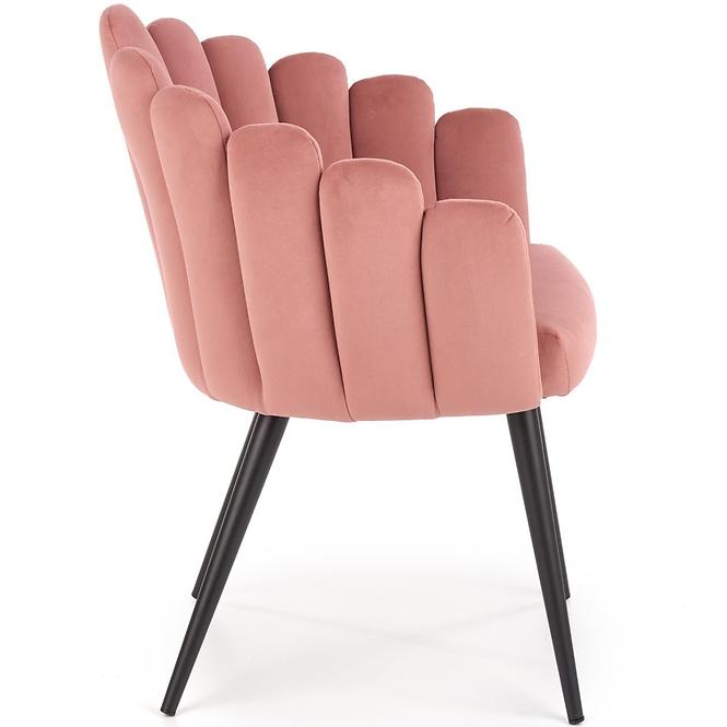 Stuhl K410 Stoff velvet/Metall rosa