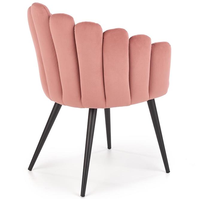 Stuhl K410 Stoff velvet/Metall rosa