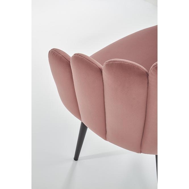 Stuhl K410 Stoff velvet/Metall rosa