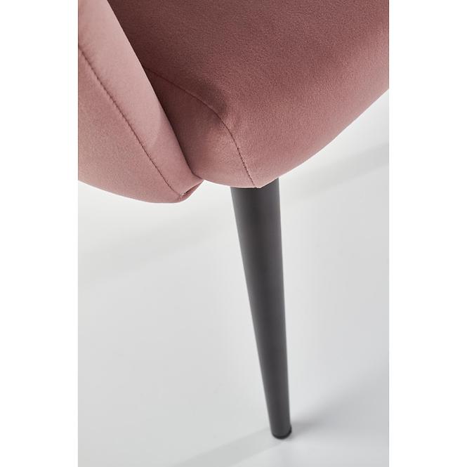 Stuhl K410 Stoff velvet/Metall rosa