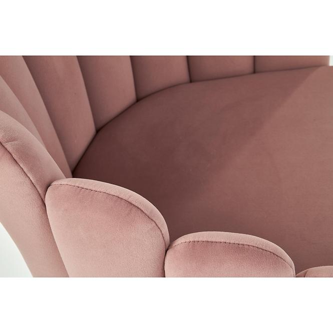 Stuhl K410 Stoff velvet/Metall rosa