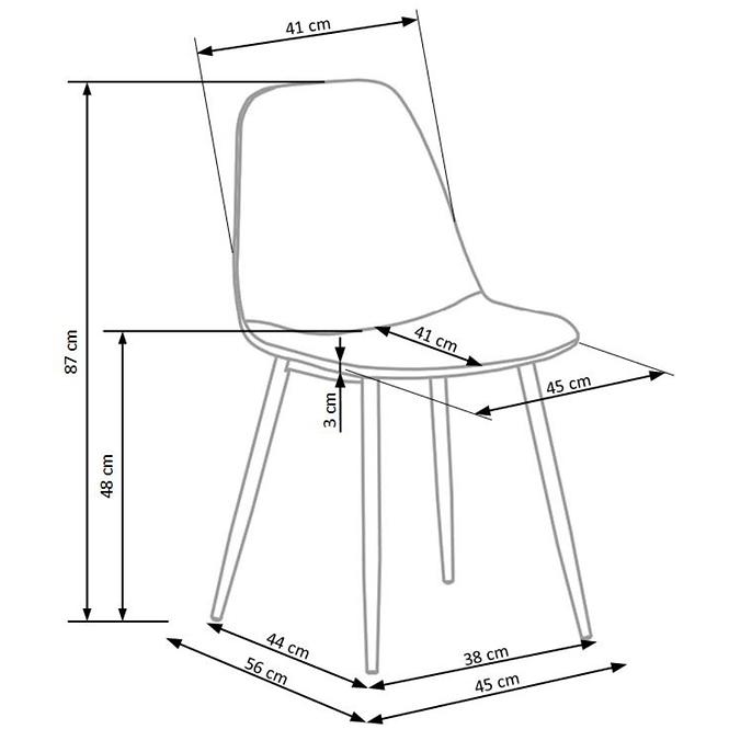 Stuhl K417 Stoff velvet/Metall dunkelgrün