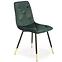 Stuhl K438 Stoff velvet/Metall dunkelgrün