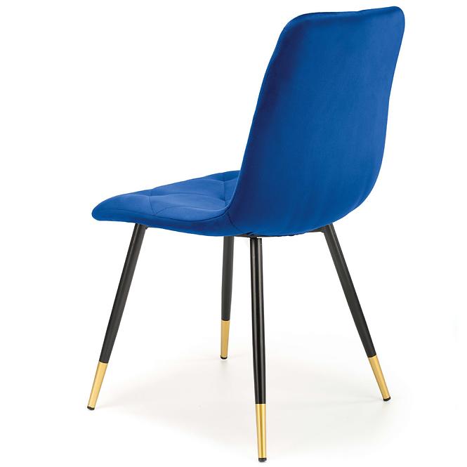 Stuhl K438 Stoff velvet/Metall dunkelblauowy