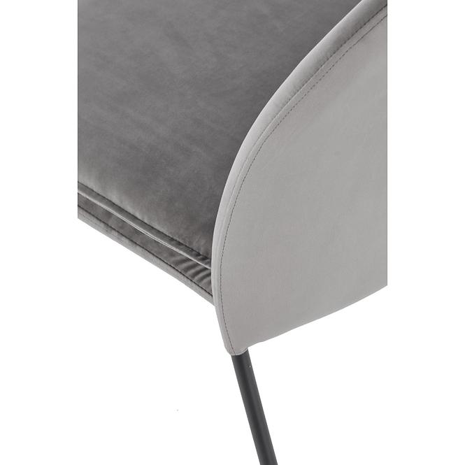Stuhl K443 Stoff velvet/Metall Grau
