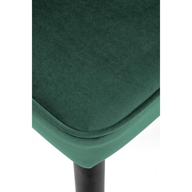 Stuhl K446 Stoff velvet/Metall dunkelgrün