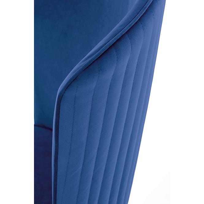 Stuhl K446 Stoff velvet/Metall dunkelblau