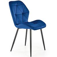 Stuhl K453 Stoff velvet/Metall dunkelblau