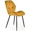 Stuhl K453 Stoff velvet/Metall senffarbe