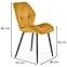 Stuhl K453 Stoff velvet/Metall senffarbe,2