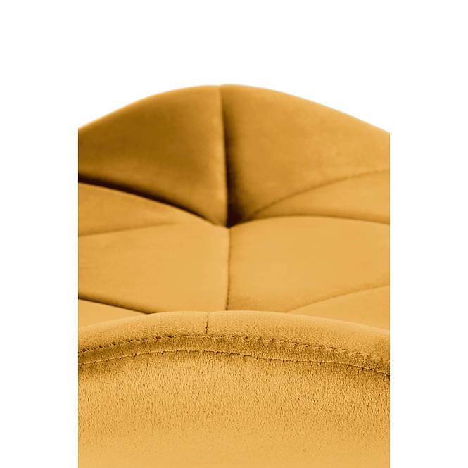 Stuhl K453 Stoff velvet/Metall senffarbe