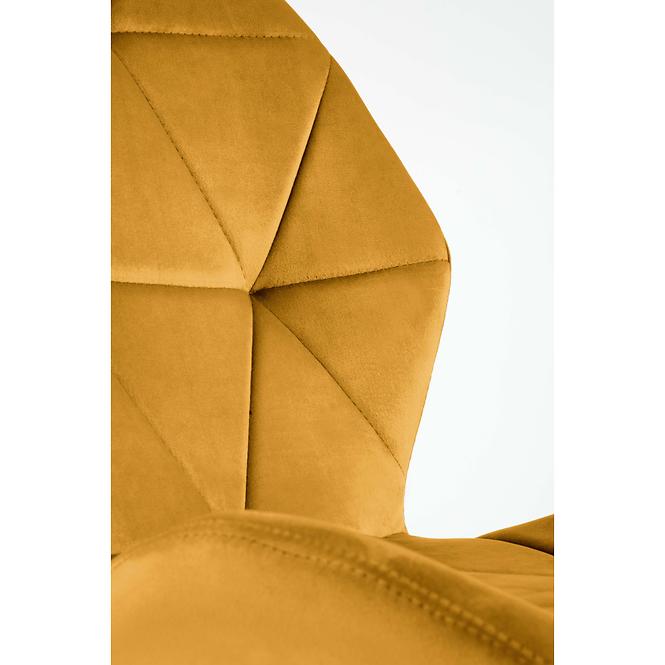 Stuhl K453 Stoff velvet/Metall senffarbe