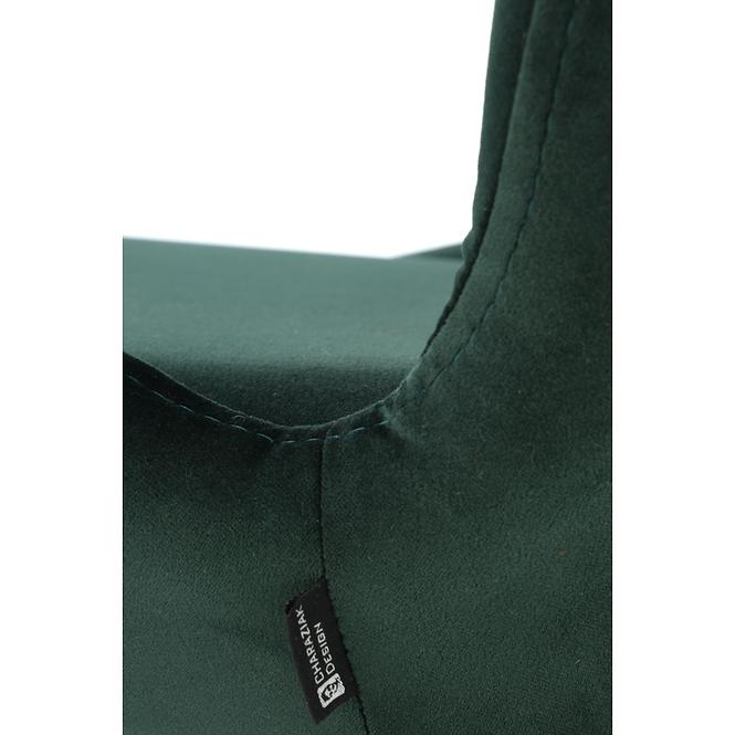Stuhl K454 Stoff velvet/Metall dunkelgrün