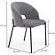 Stuhl K455 Stoff velvet/Metall Grau,2