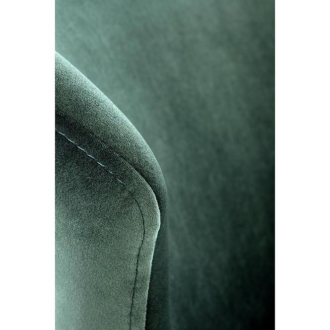 Stuhl K458 Stoff velvet/Metall dunkelgrün