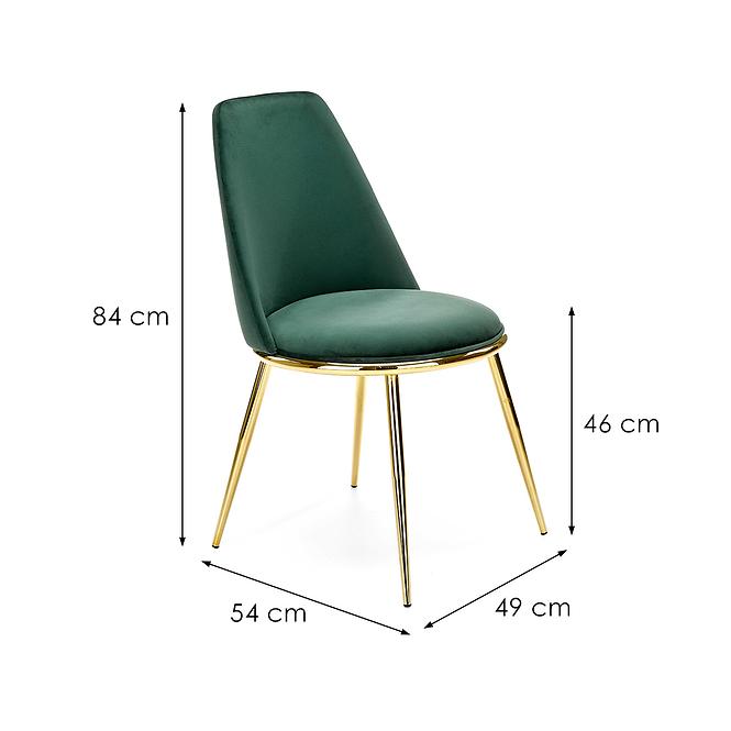 Stuhl K460 Stoff velvet/Chrom dunkelgrün