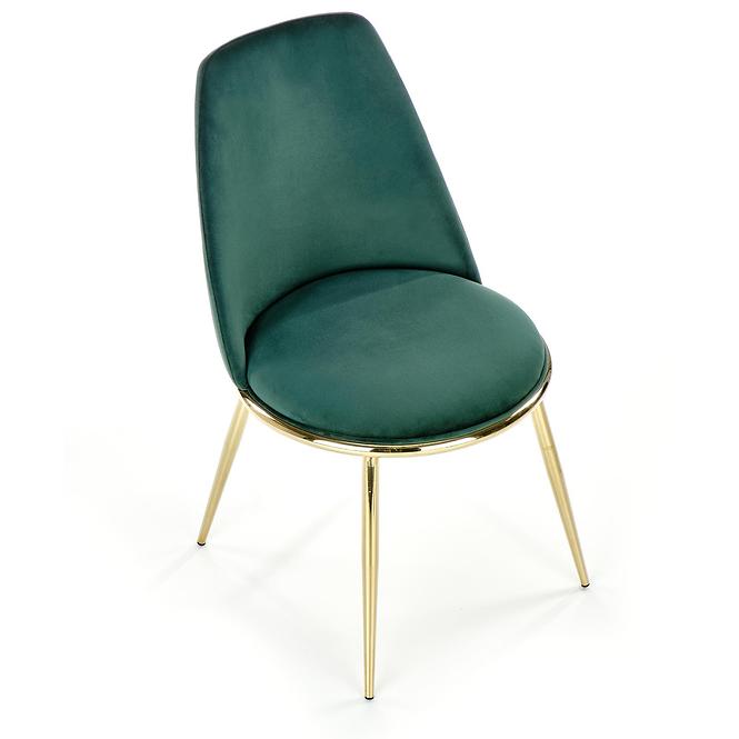 Stuhl K460 Stoff velvet/Chrom dunkelgrün