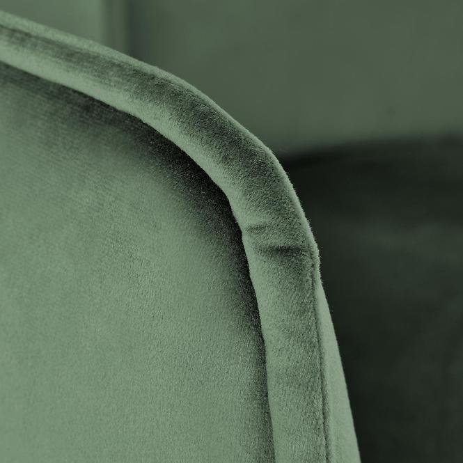 Stuhl K463 Stoff velvet/Metall dunkelgrün