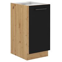 Küchenschrank Modena 40D1F BB schwarz/eiche artisan