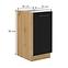 Küchenschrank Modena 40D1F BB schwarz/eiche artisan,2