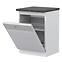 Türen für Einbauspülmaschine Evia k60d/4 Pearl Grey Matte
