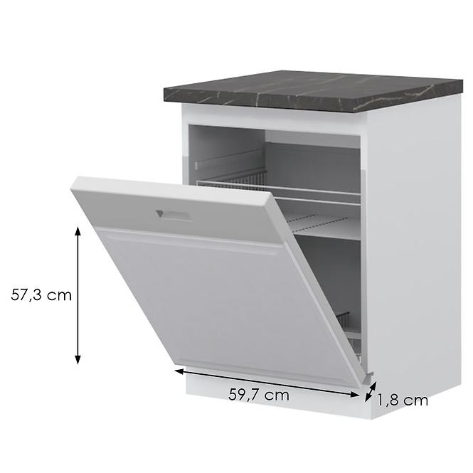 Türen für Einbauspülmaschine Evia k60d/4 Pearl Grey Matte,2