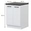 Küchenschrank Evia r-60-2k/4 pearl grey Matt,2