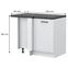 Küchenschrank Evia r-ug-1k/4 pearl grey Matt,2