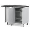 Küchenschrank Evia r-ug-1kza/4 pearl grey Matt