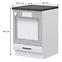 Küchenschrank Evia r-60-r/4 korpus pearl grey Matt,2