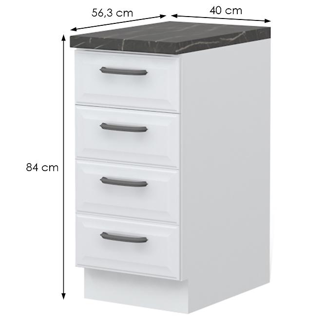 Küchenschrank Evia r-40-4f/4 4s standard pearl grey Matt,2