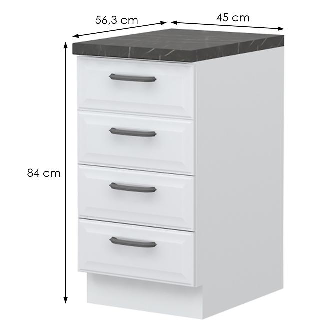 Küchenschrank Evia r-45-4f/4 4s standard pearl grey Matt,2