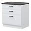 Küchenschrank Evia r-80-3f/4 3s standard pearl grey Matt