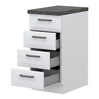 Küchenschrank Evia r-40-4mbox/4 4s pearl grey Matt
