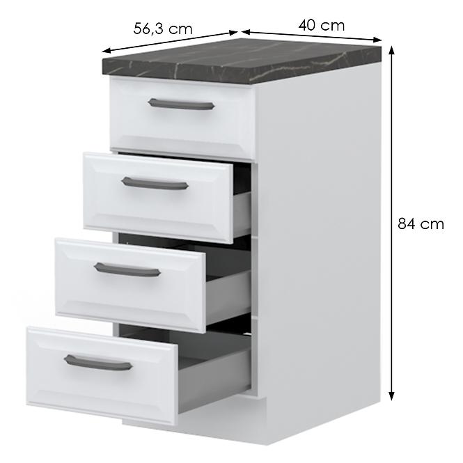 Küchenschrank Evia r-40-4mbox/4 4s pearl grey Matt,2