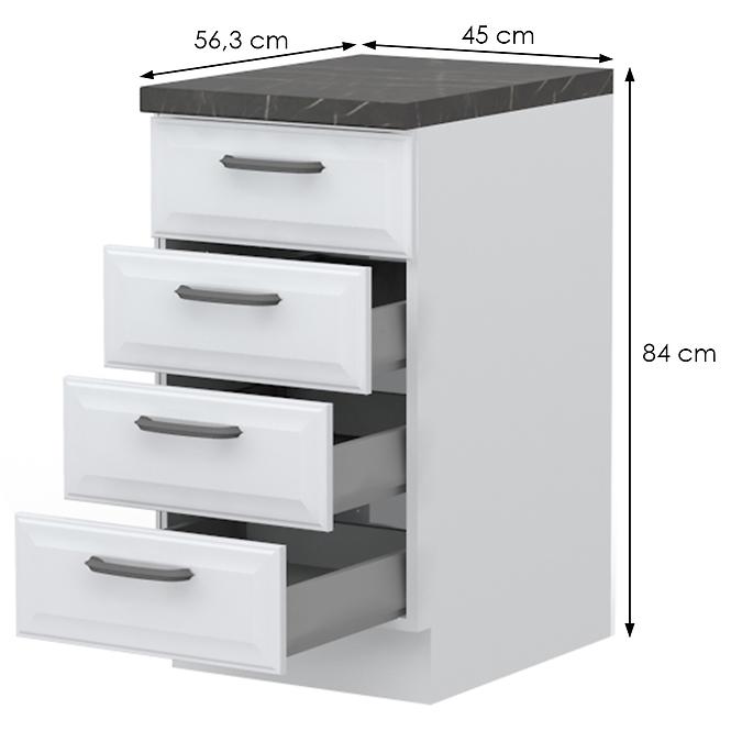 Küchenschrank Evia r-45-4mbox/4 4s pearl grey Matt,2