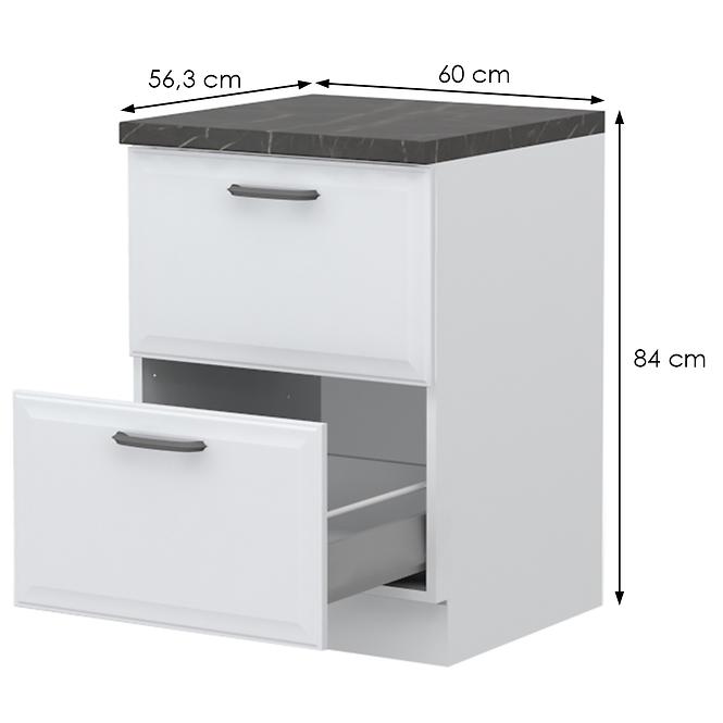 Küchenschrank Evia r-60-2mbox/4 2s pearl grey Matt,2