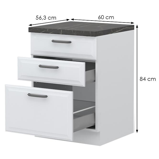 Küchenschrank Evia r-60-3mbox/4 3s pearl grey Matt,2