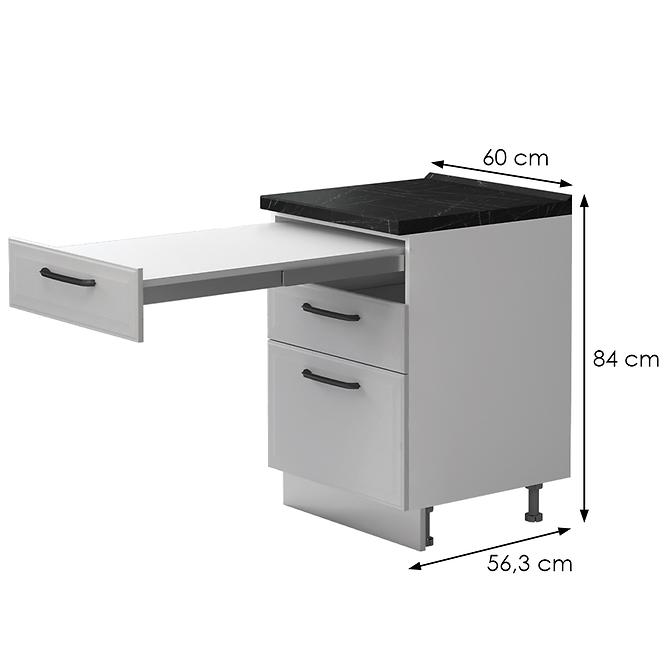 Küchenschrank Evia r-60-3fms/4 pearl grey Matt,2