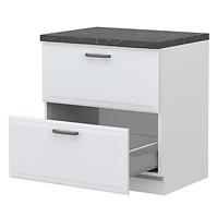 Küchenschrank Evia r-80-2mbox/4 2s pearl grey Matt